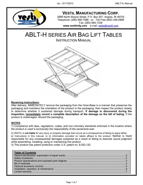 Vestil ABLT-H-1-32