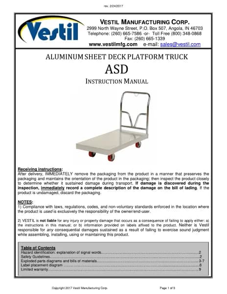 Vestil ASD-3048