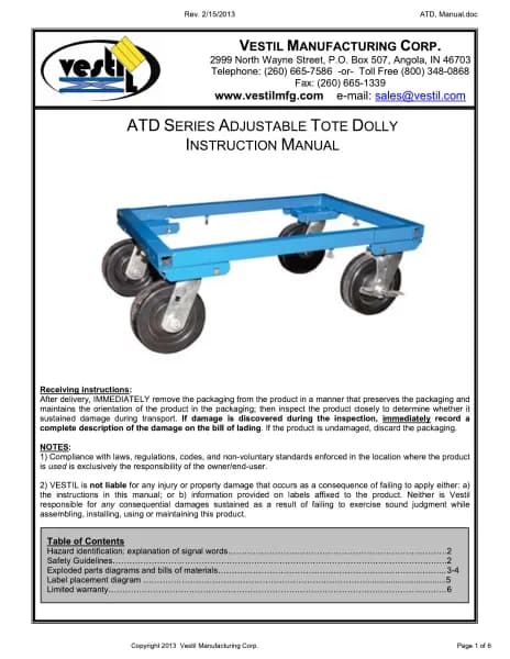 Vestil ATD-1622-4