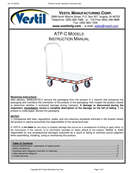 Vestil ATP-C-2448
