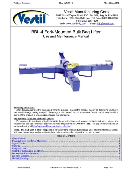 Vestil BBL-4