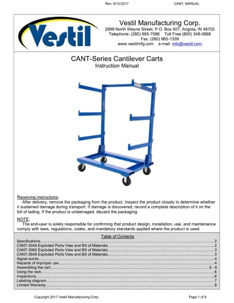 Vestil CANT-3060