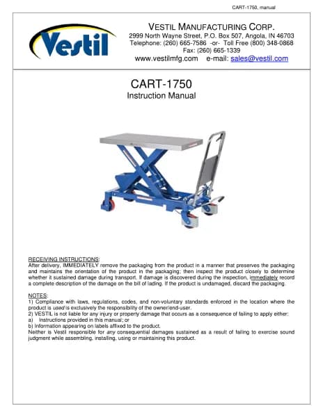 Vestil CART-1750
