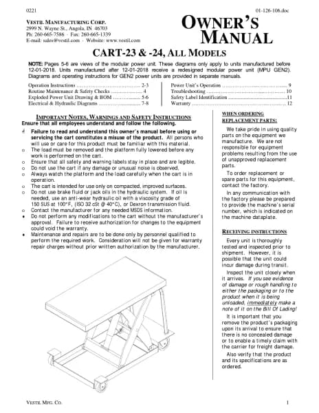 Vestil CART-23-10-DC
