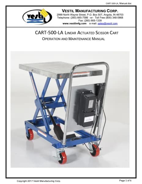 Vestil CART-500-LA-PSS