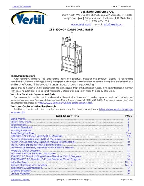 Vestil CBB-3000-37