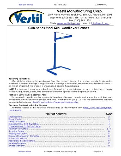 Vestil CJIB-6