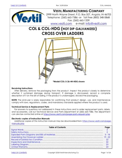 Vestil COL-3-26-14