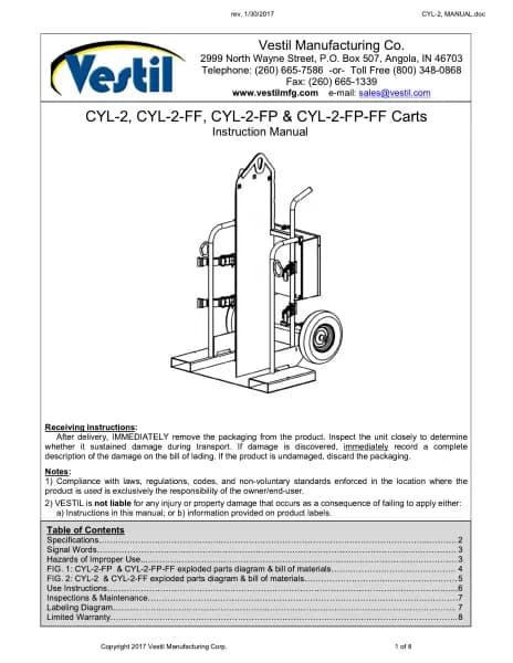 Vestil CYL-2-FF