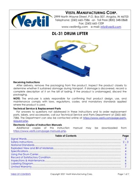 Vestil DL-31
