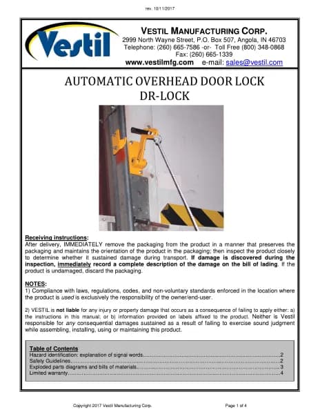 Vestil DR-LOCK