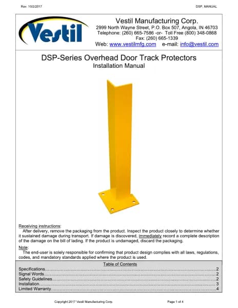 Vestil DSP-WF-48-RH-YL