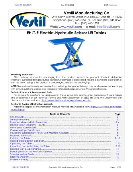 Vestil EHLT-E-2448-2-41