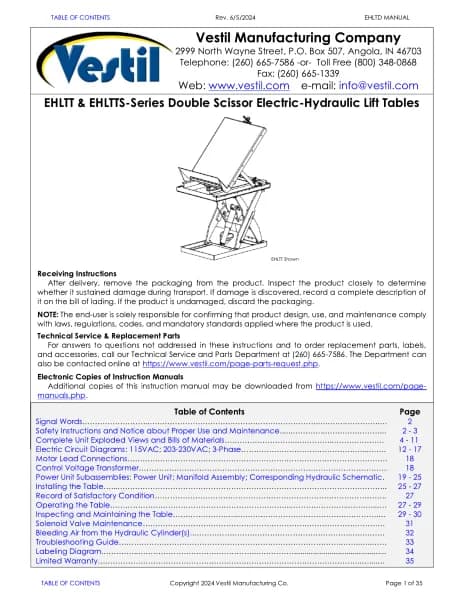 Vestil EHLTT-H-4848-2-47
