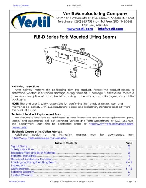 Vestil FLB-D-10