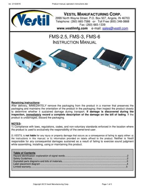 Vestil FMS-2.5