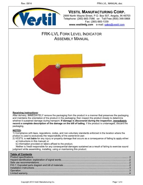 Vestil FRK-LVL