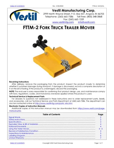 Vestil FTTM-2