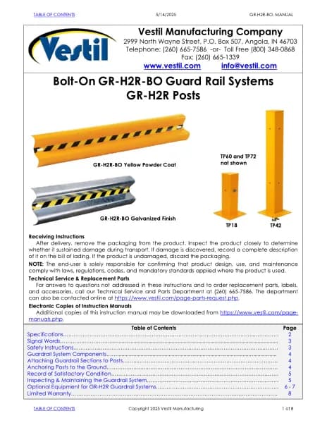 Vestil GR-H2R-BO-9-HDG