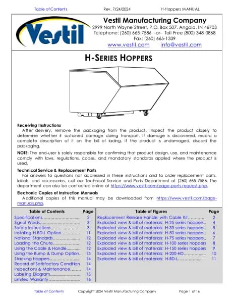 Vestil H-200-HD