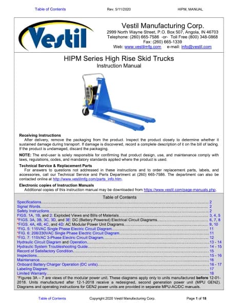 Vestil HIPM-2748-AIR