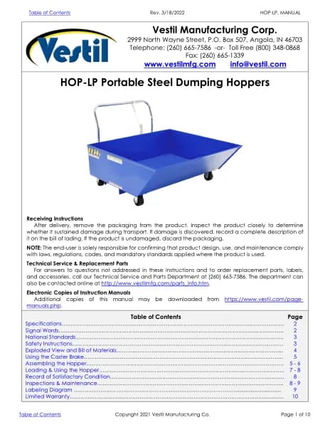 Vestil HOP-LP