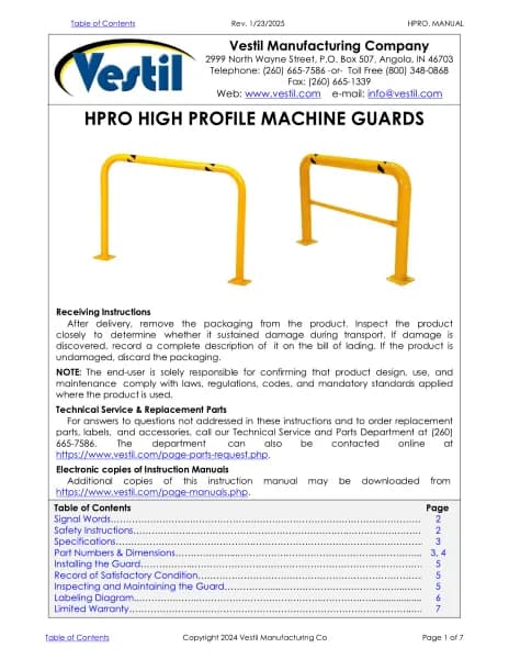 Vestil HPRO-SS-48-42-4