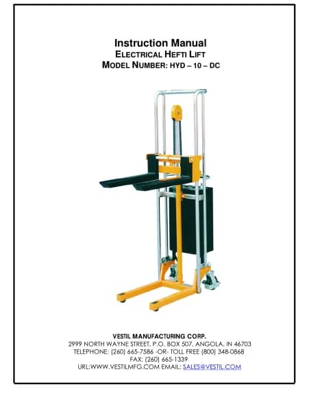 Vestil HYD-10-DC