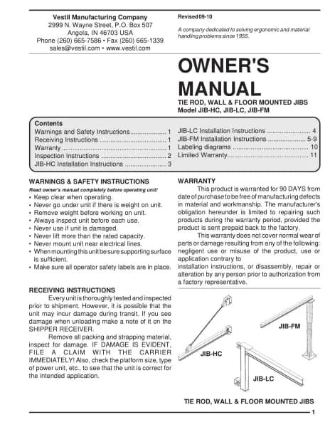 Vestil JIB-LC-3