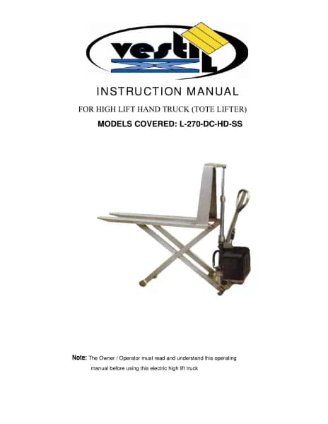 Vestil L-270-DC-HD-SS
