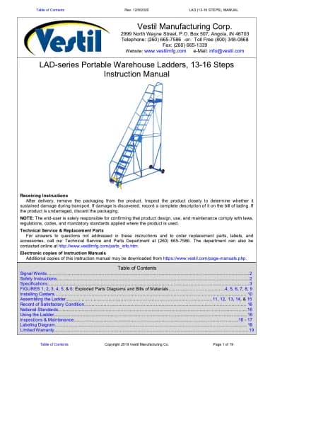 Vestil LAD-13-14-P