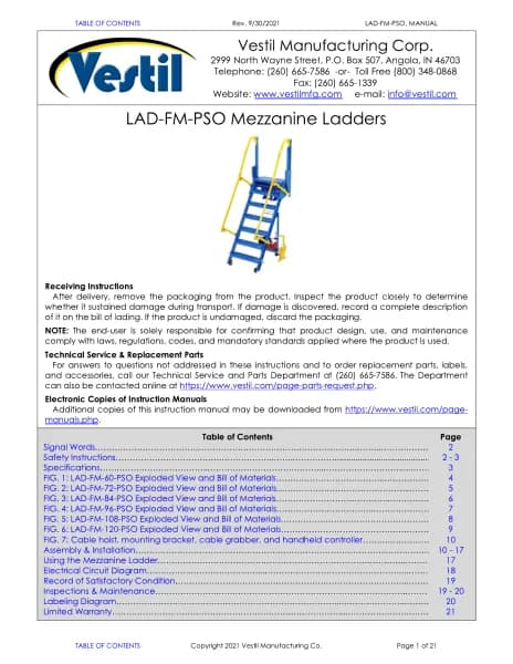 Vestil LAD-FM-96-PSO