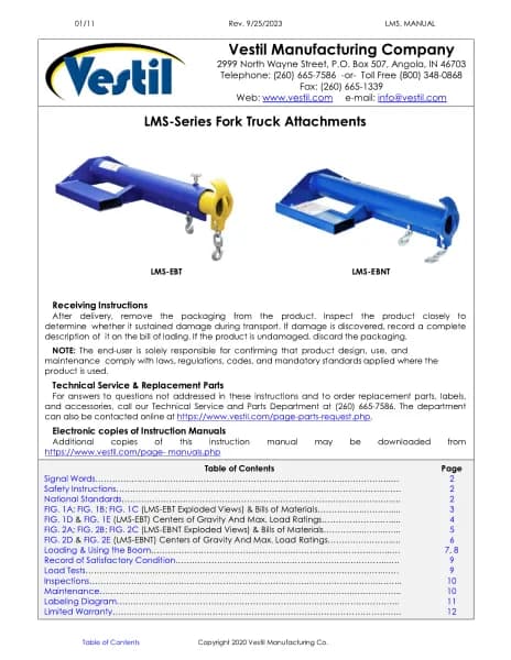 Vestil LMS-EBNT-40-4