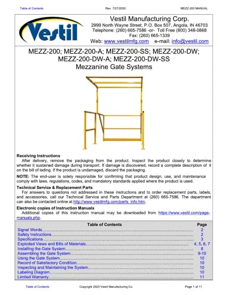 Vestil MEZZ-200