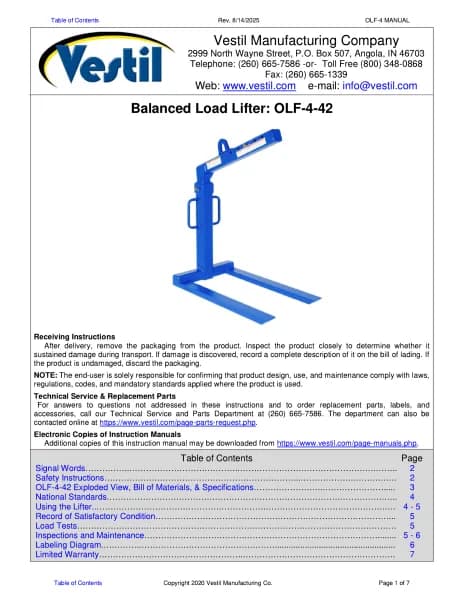 Vestil OLF-4