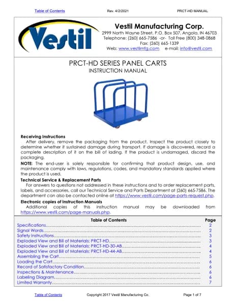 Vestil PRCT-HD