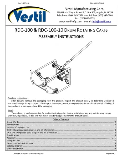 Vestil RDC-100