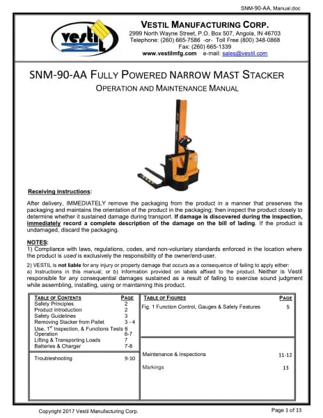 Vestil SNM-62-FF-21