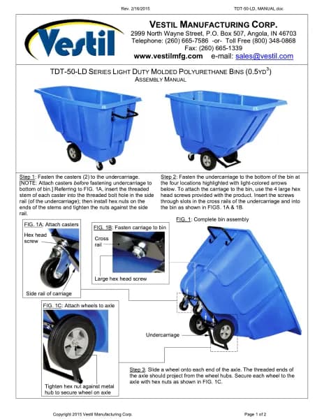 Vestil TDT-50-LD