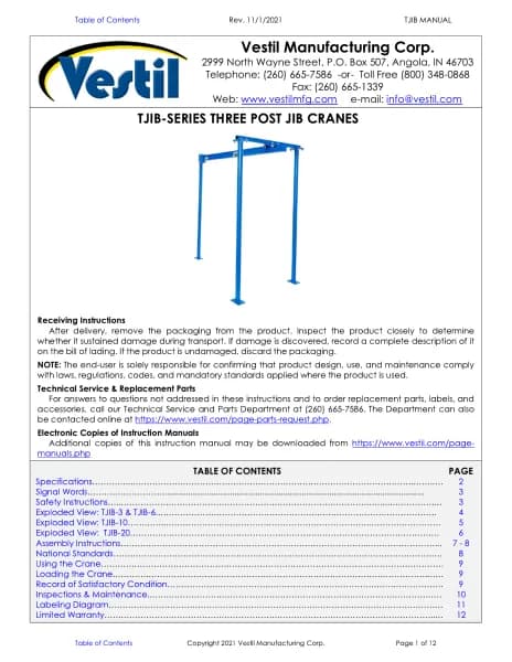 Vestil TJIB-3