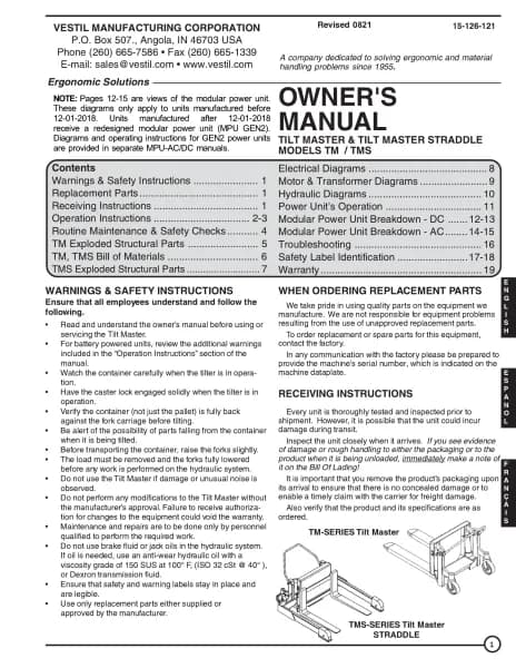 Vestil TM-22-DC