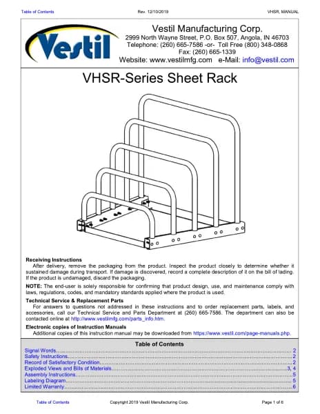 Vestil VHSR-4