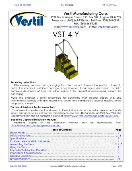 Vestil VST-4-Y