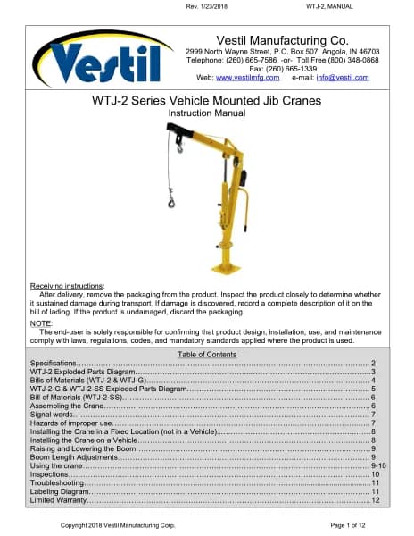 Vestil WTJ-2