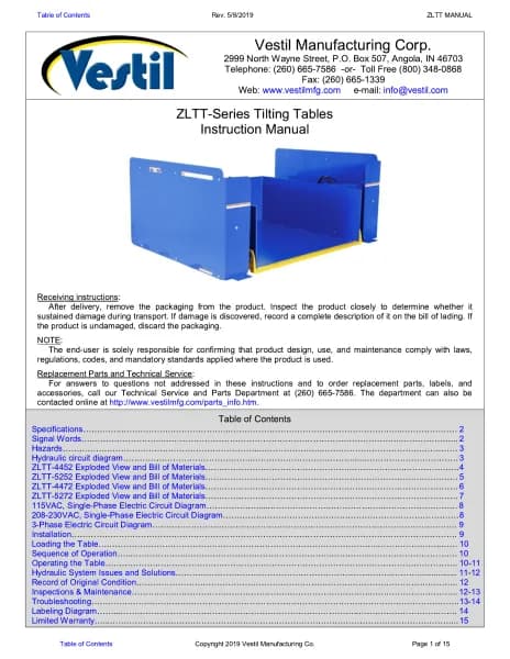 Vestil ZLTT-5272-4-48