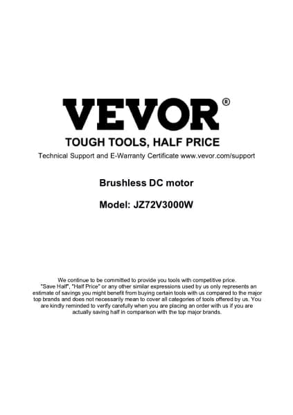 Vevor JZ72V3000W