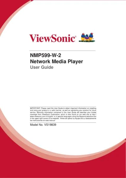 Viewsonic NMP599-W-2