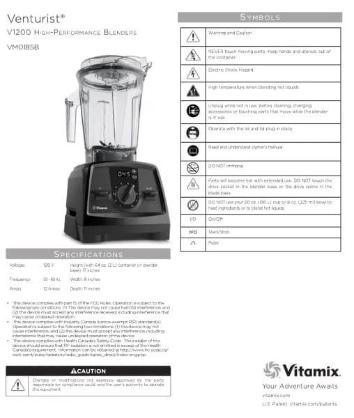 Vitamix Venturist V1200