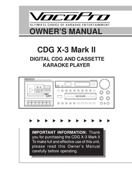 Vocopro CDG X-3 Mark II