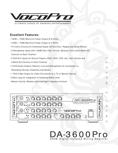 Vocopro DA-3600 Pro